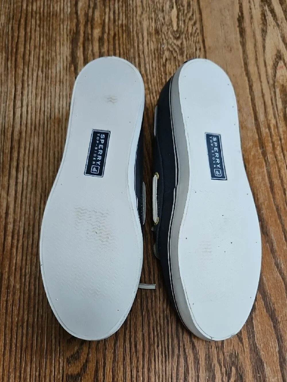Sperry Women's Navy Boat Shoes with White Laces